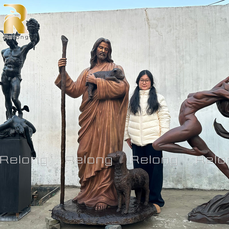 high quality good shepherd statue
