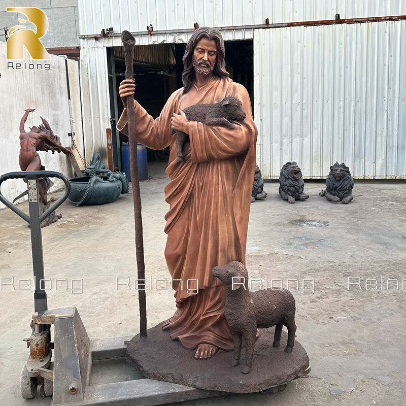 jesus the good shepherd statue