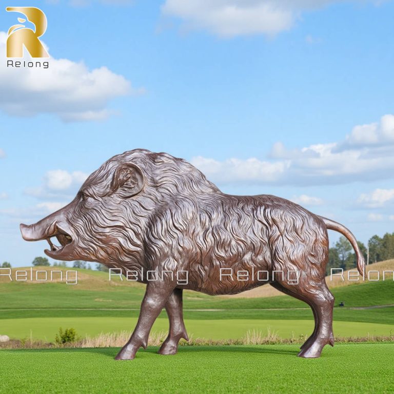 life size wild boar sculpture
