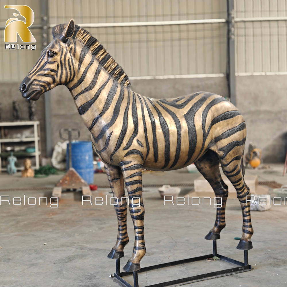 life size zebra sculpture