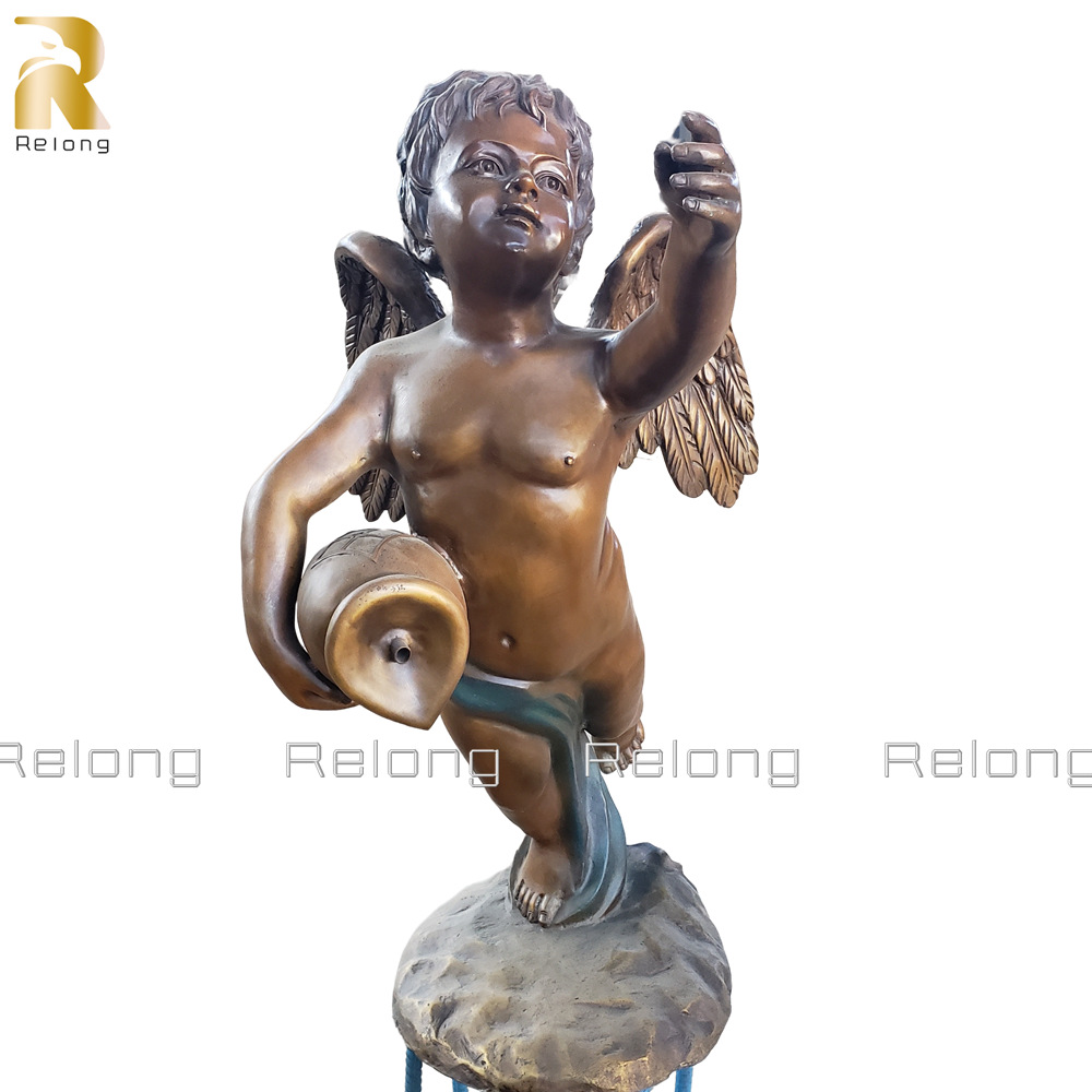 lifelike cherub sculpture