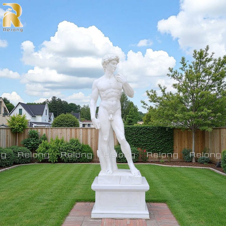 life size marble David statue