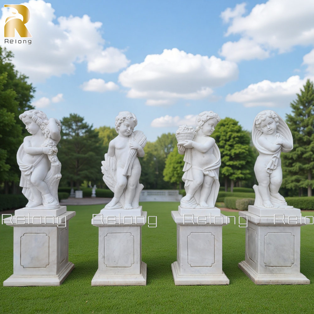 marble cherub statue for garden