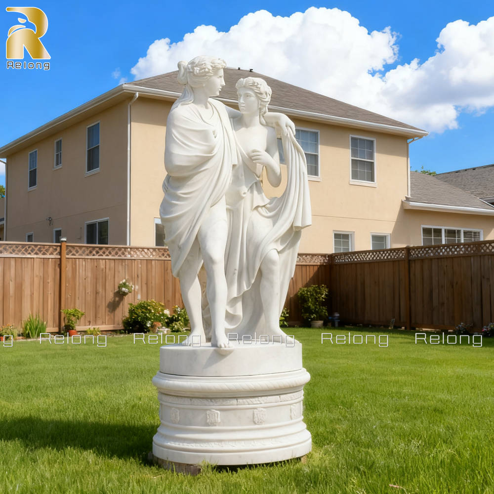 white marble female statue