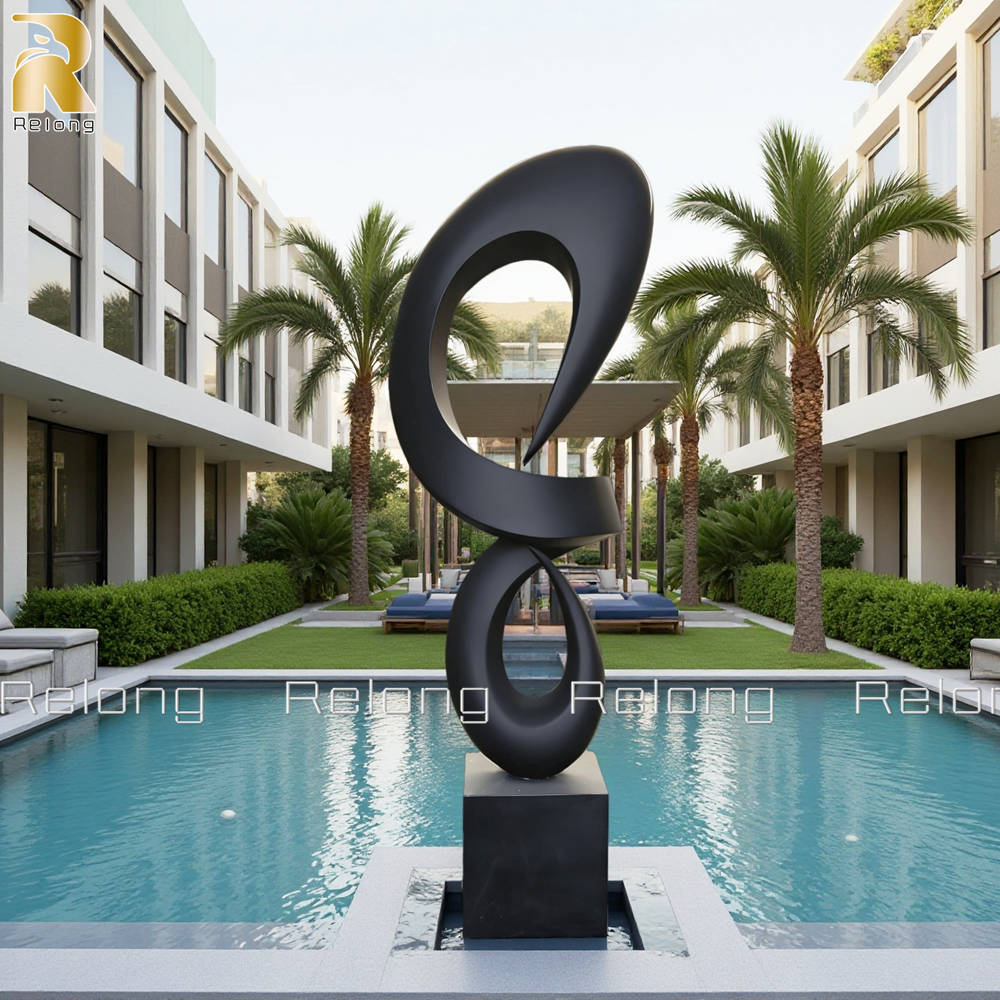 modern black sculpture