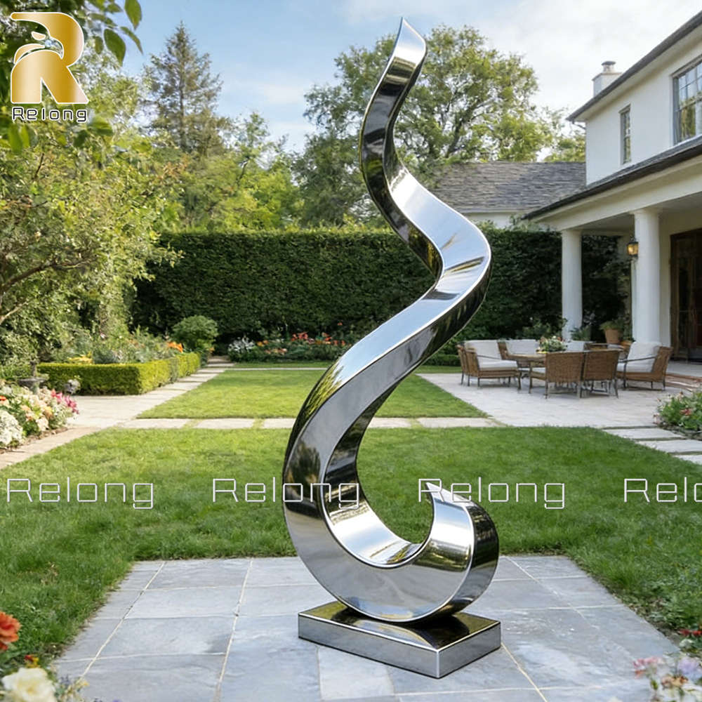 spiral sculpture for garden decor
