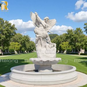 white St. Michael Fountain