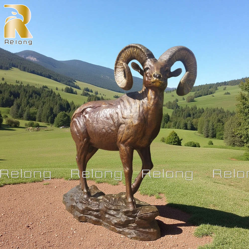 bronze argali sculpture
