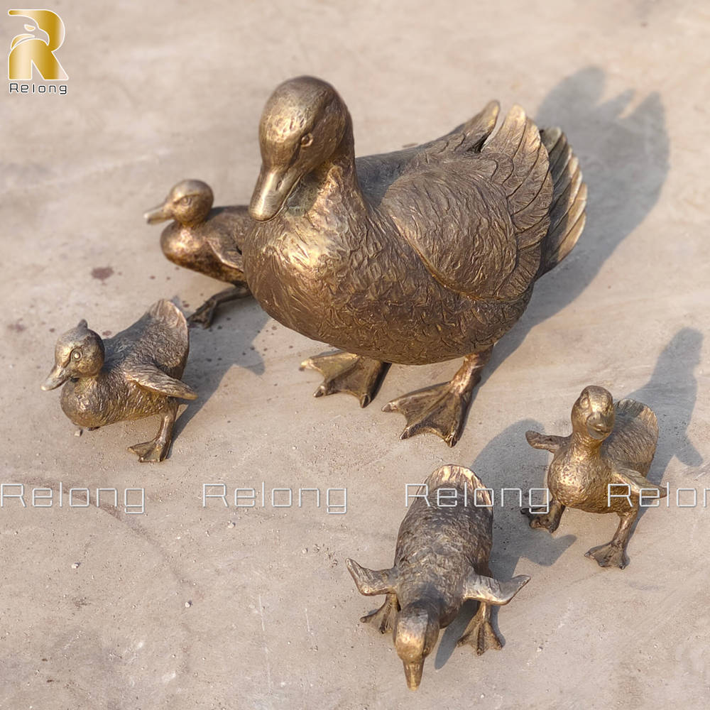 bronze duck statue