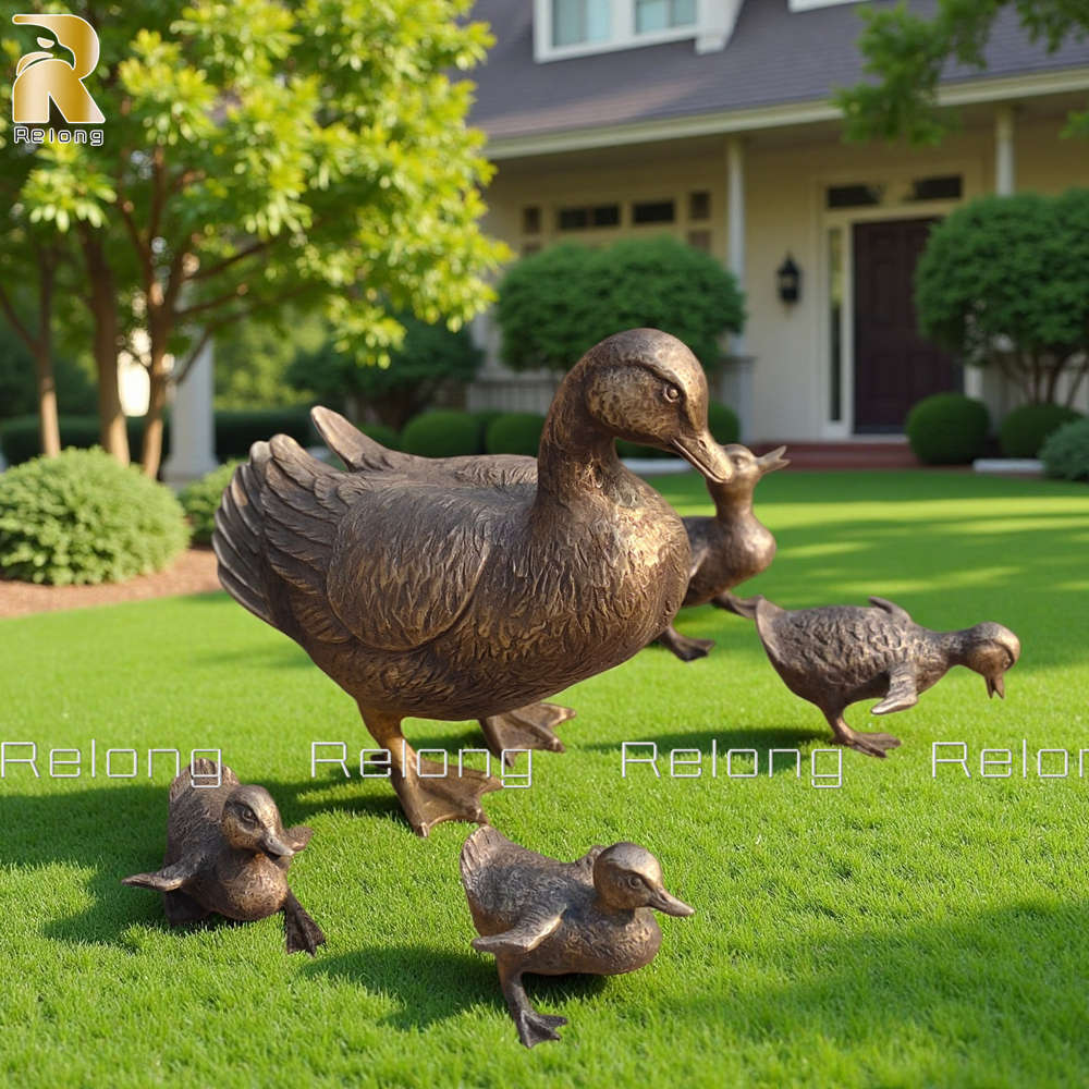 duck statue for lawn decor