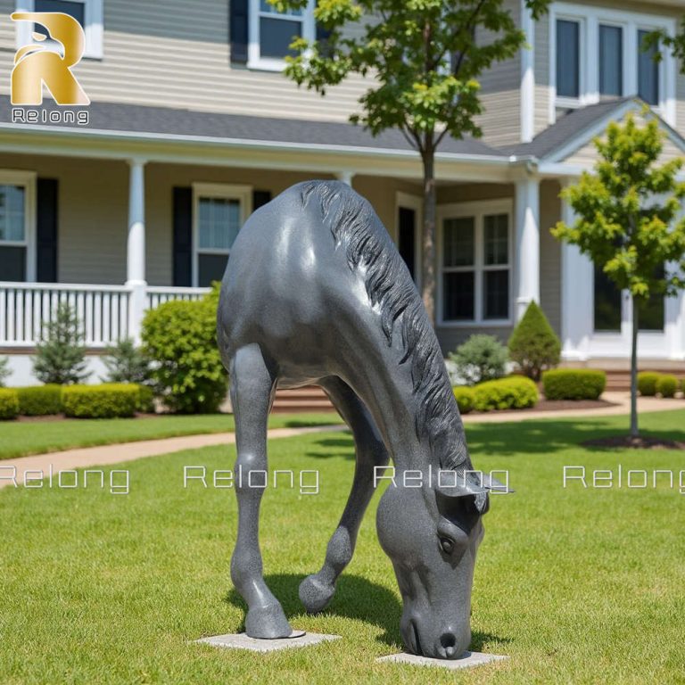 modern abstract horse sculpture