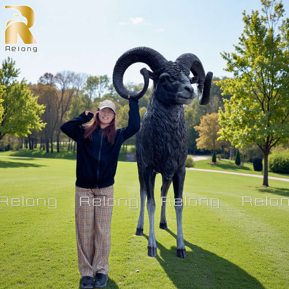 outdoor bighorn sheep sculpture