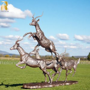 running antelope sculpture