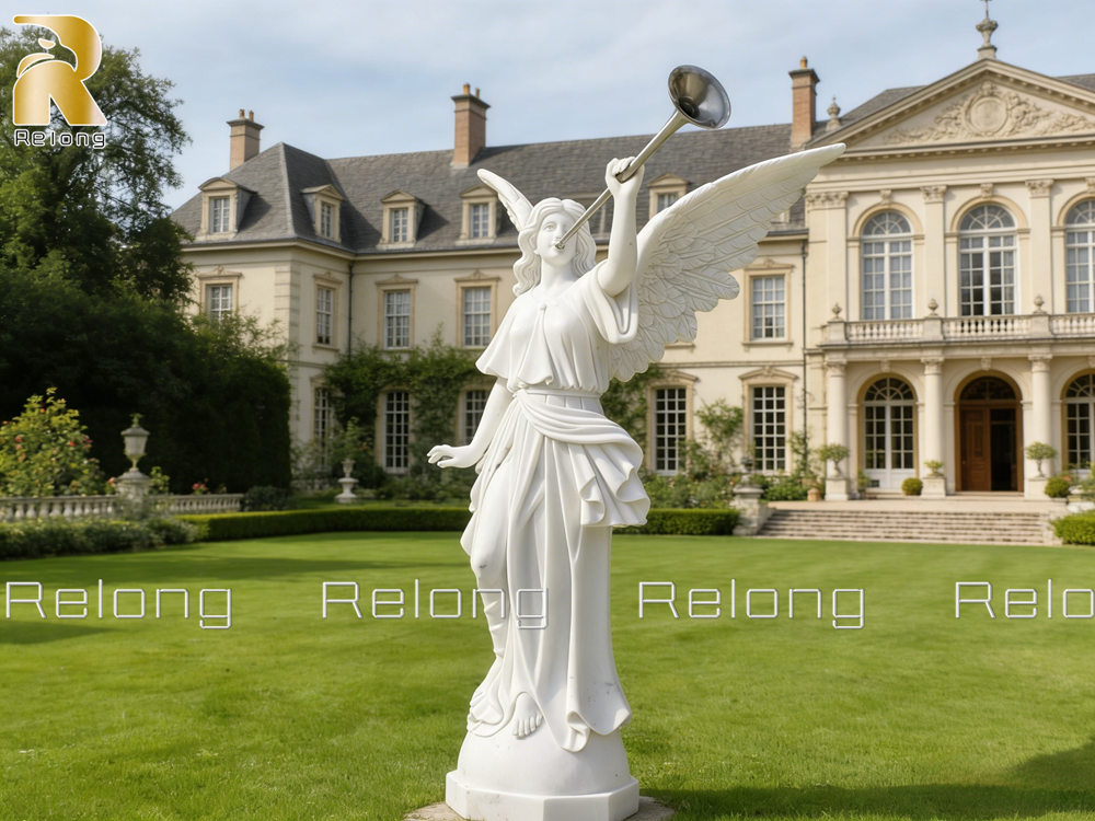 Trumpet-playing angel