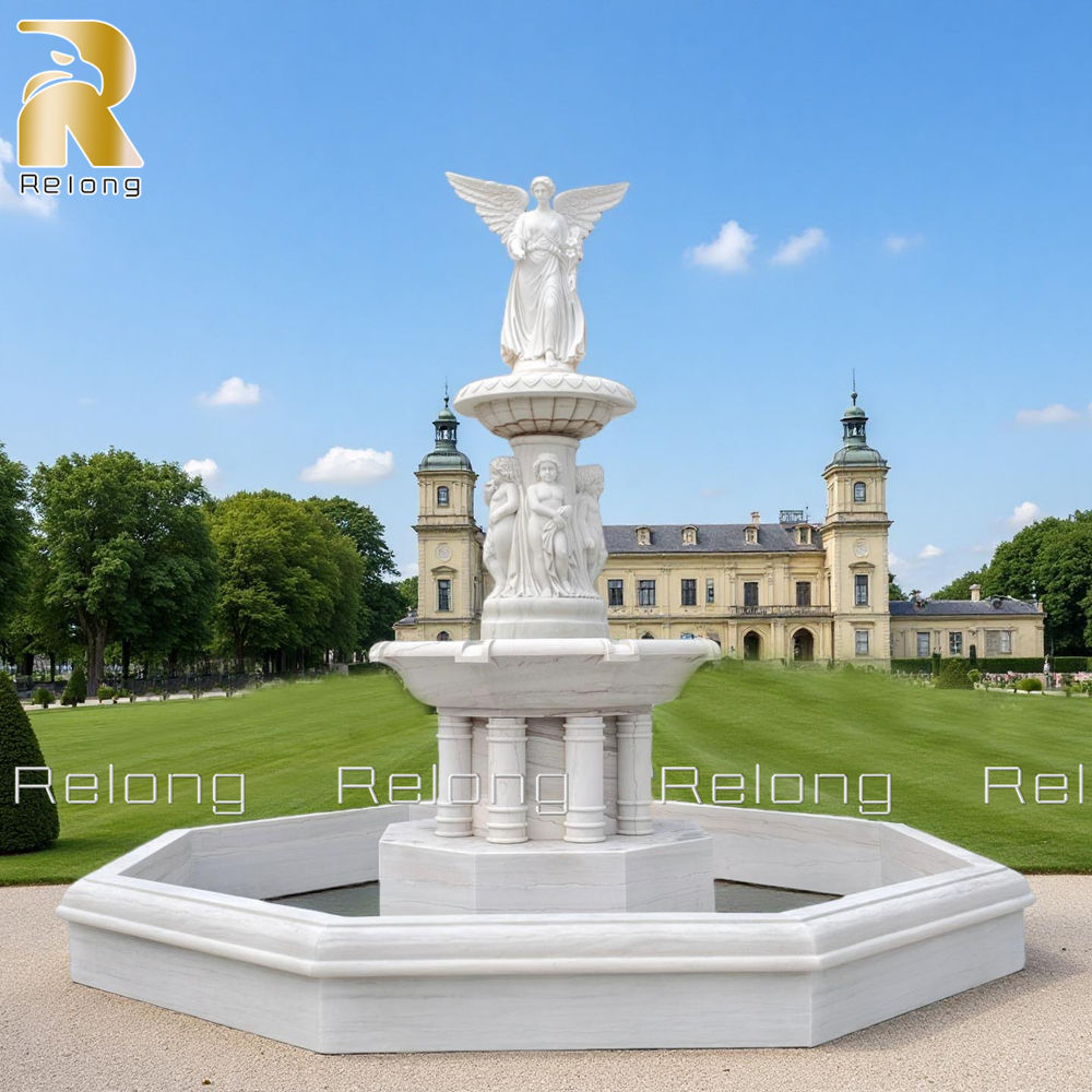 large angel water fountain