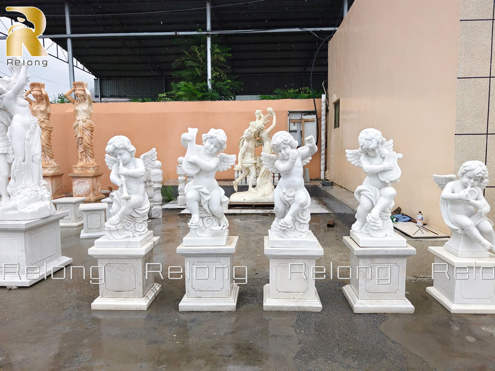 marble cherub sculpture