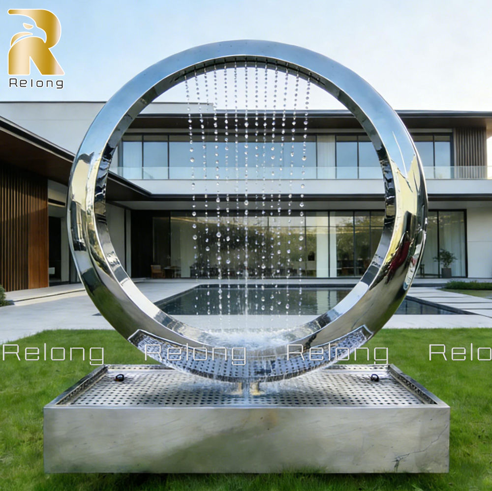 Modern Stainless Steel Circular Fountain RMWF-009
