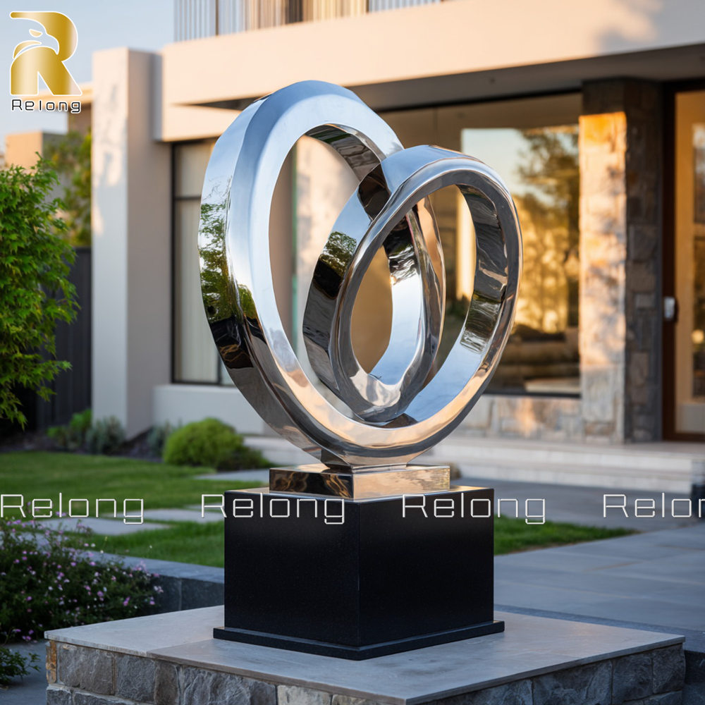 sliver circular sculpture