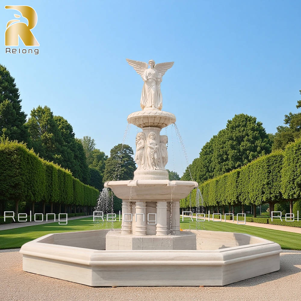 white angel water fountain