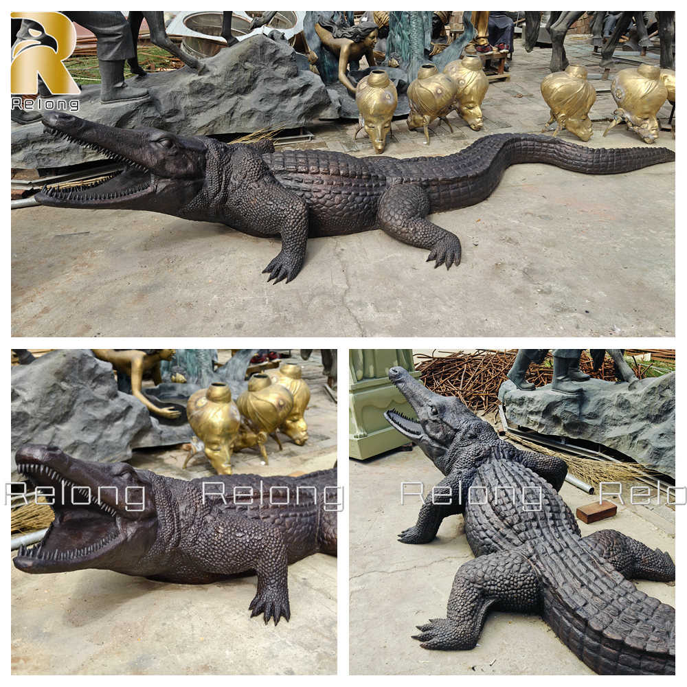 Close-up of bronze casting detail