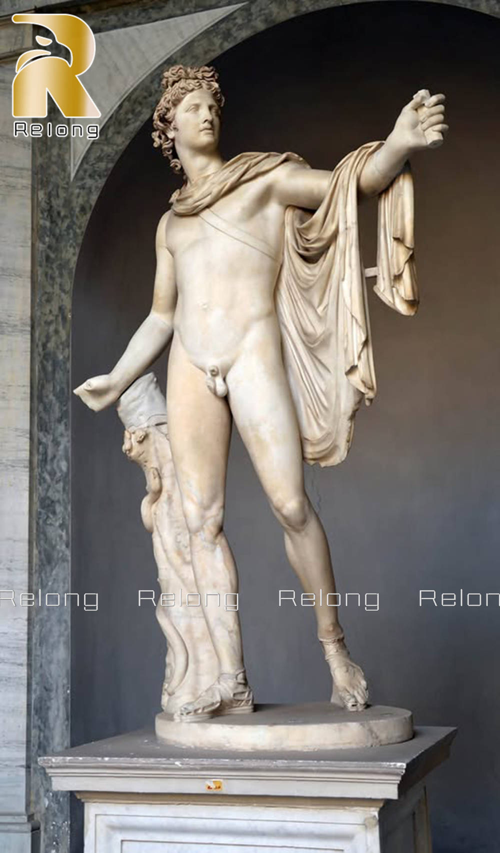 ancient sculpture of Apollo