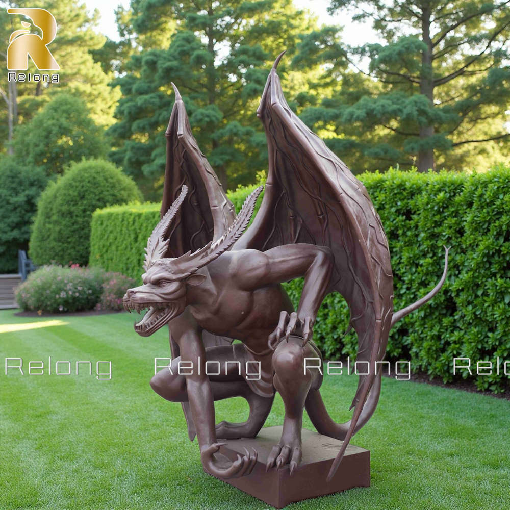 bronze gargoyle for lawn decor