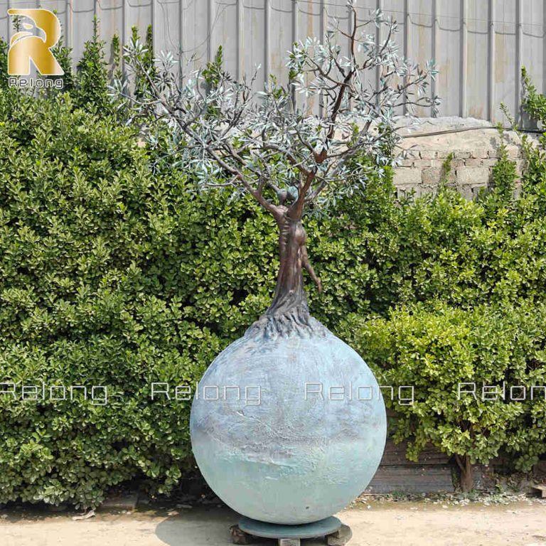 cast bronze tree of life sculpture