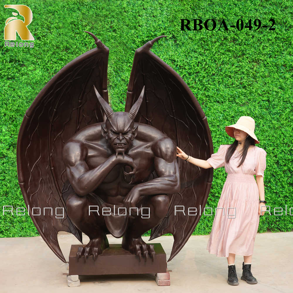 custom large bronze gargoyle statue