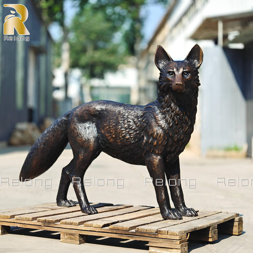 life size fox sculpture