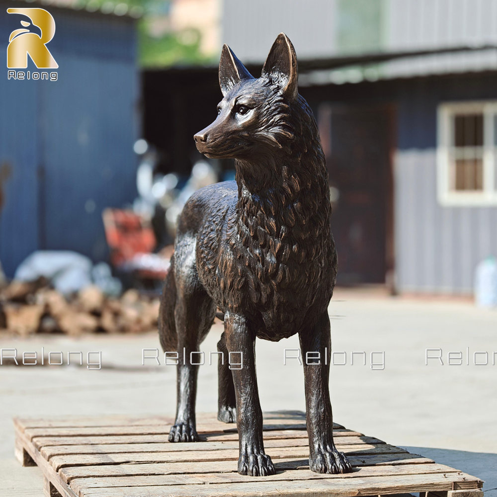 lifelike fox sculpture