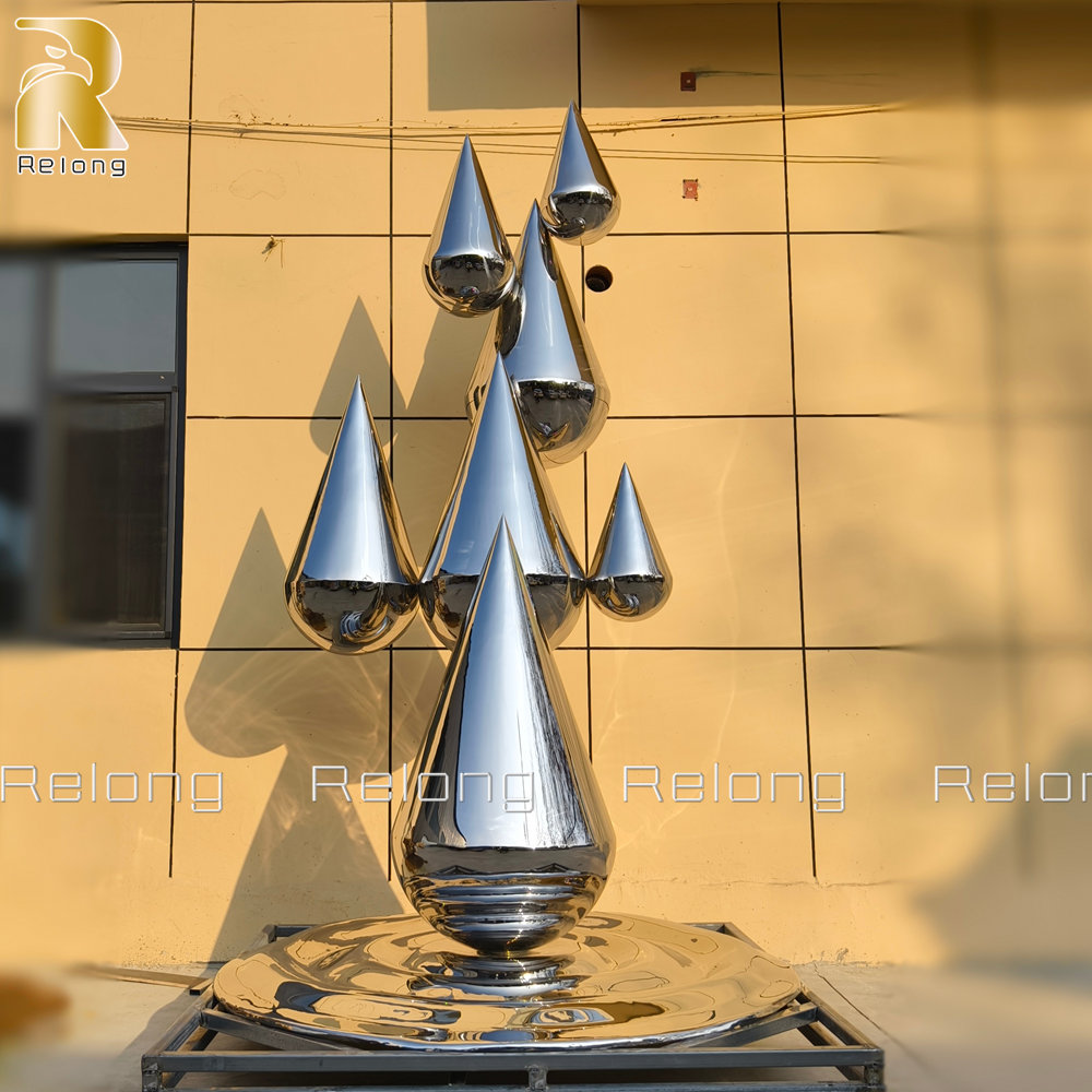 modern raindrop sculpture
