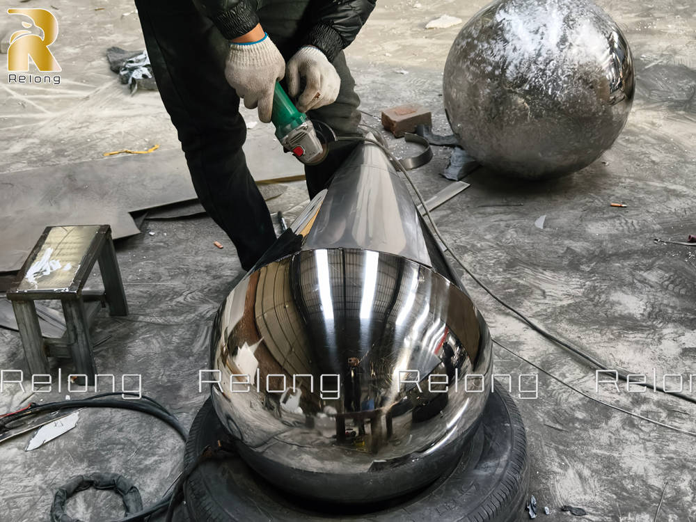 raindrop sculpture polishing process