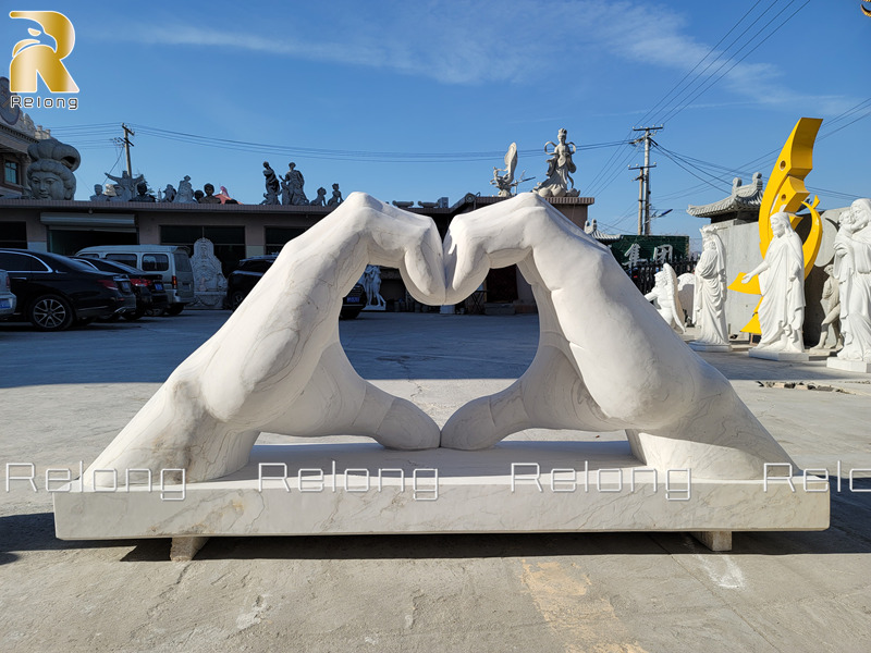 Hand-Carved Marble Sculpture Crafted by Relong Artists