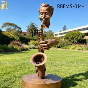 bronze saxophone player