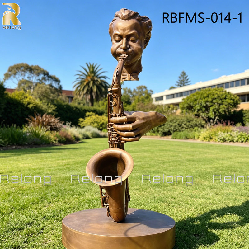 bronze saxophone player