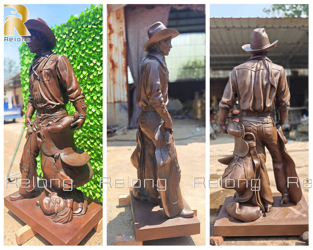 cowboy sculpture details