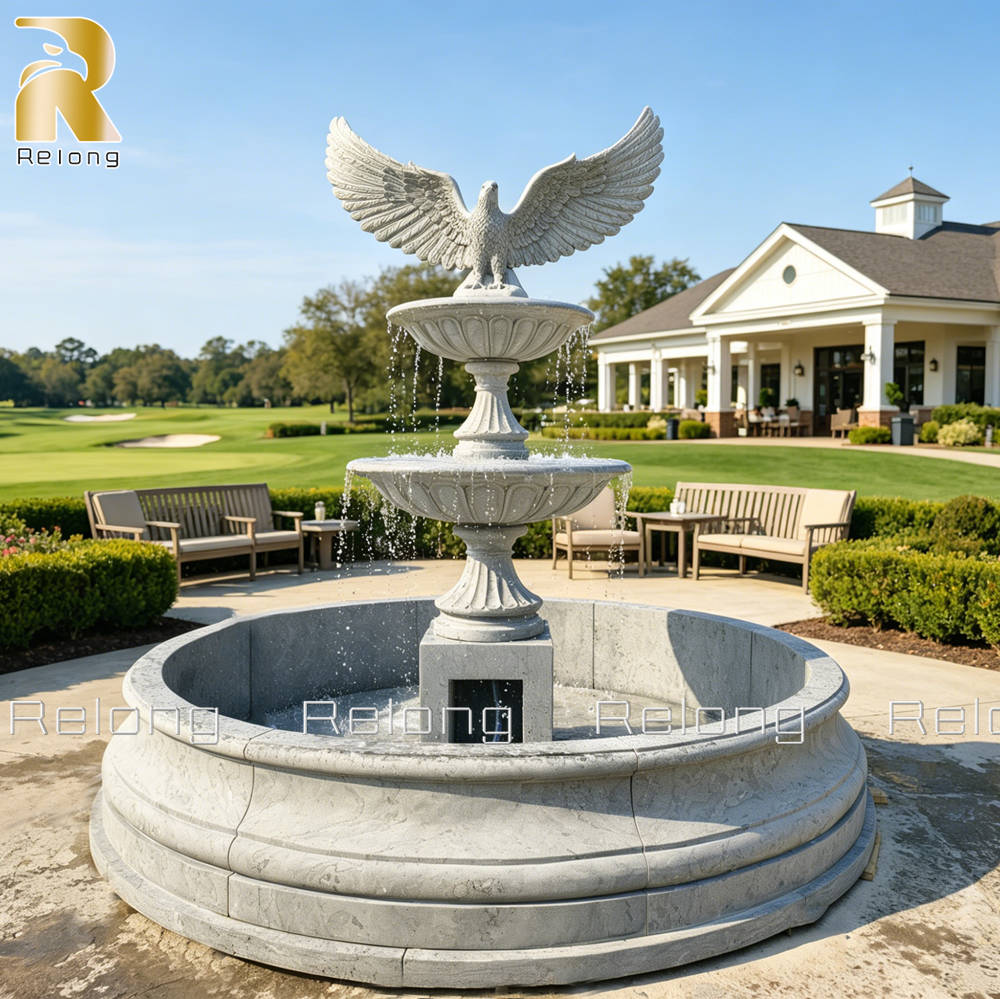 custom-made eagle fountain