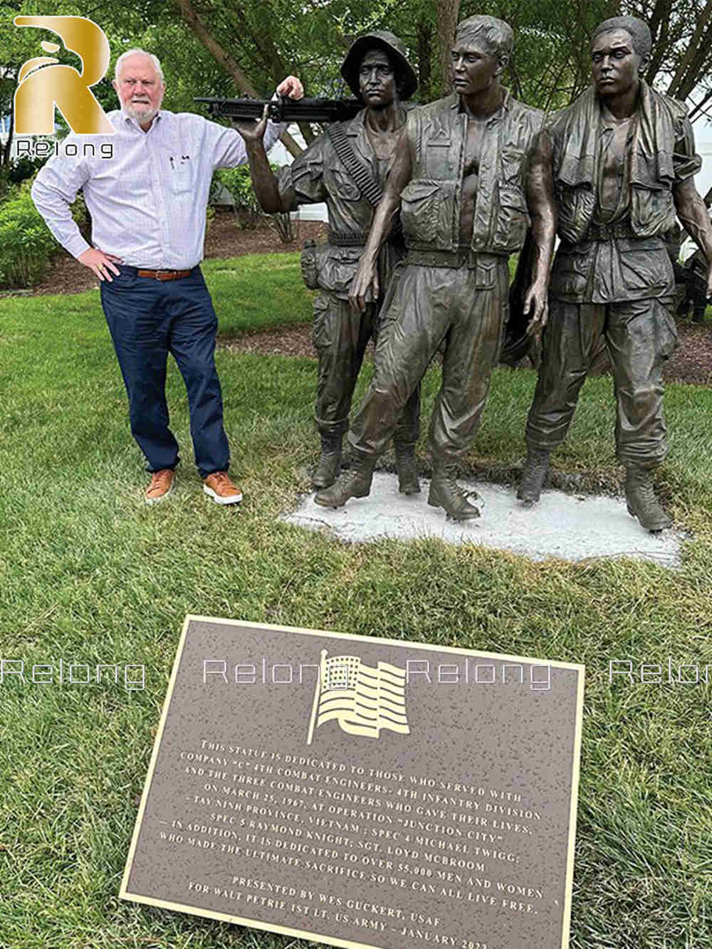 customer feedback on three solider statue