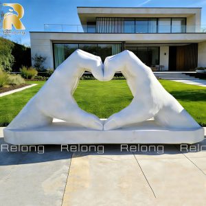 delicate marble hand sculpture