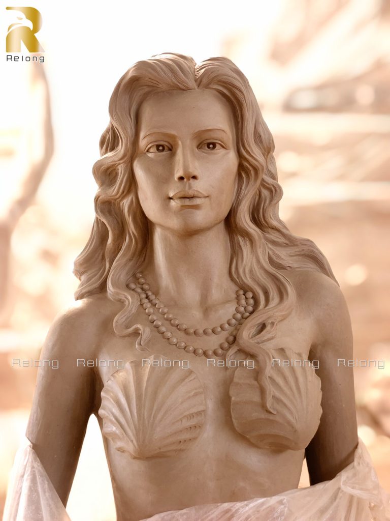 detailed and lifelike clay model of mermaid statue (2)