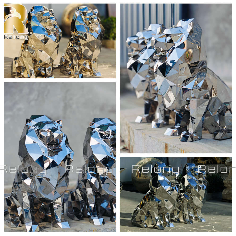 finished lion sculpture by Relong Factory