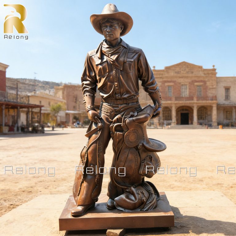 life size western cowboy statue