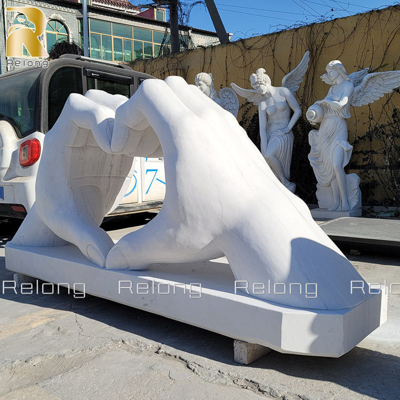 marble hand sculpture details