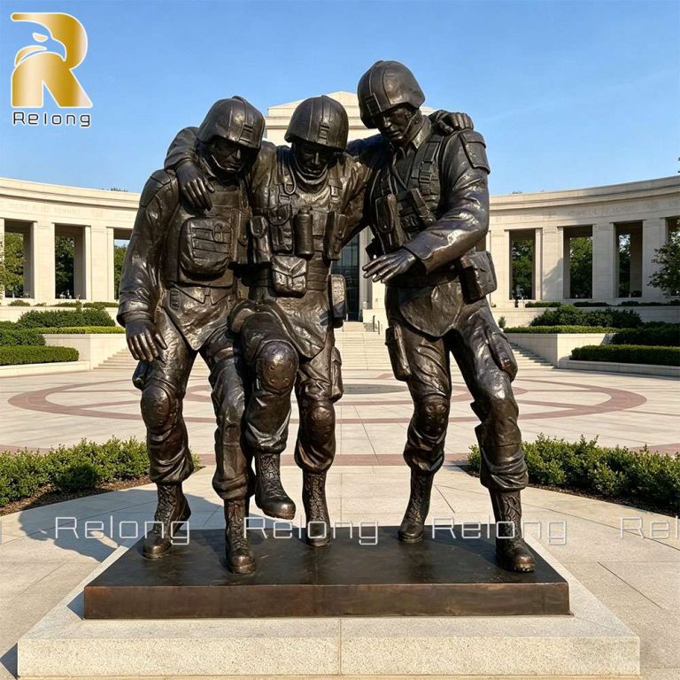 Famous no man left behind statue