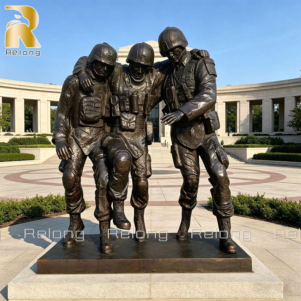 Famous no man left behind statue