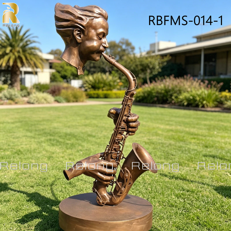 saxophone player sculpture