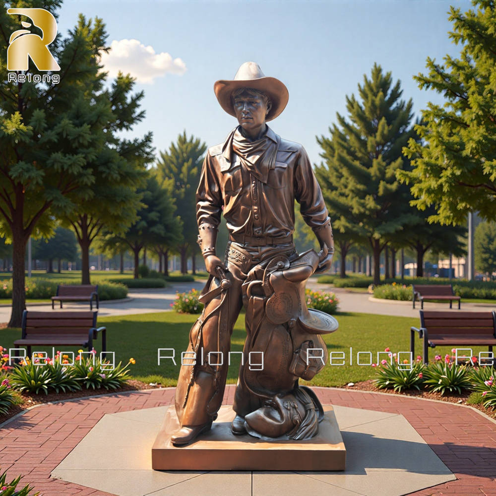 western cowboy statue for park