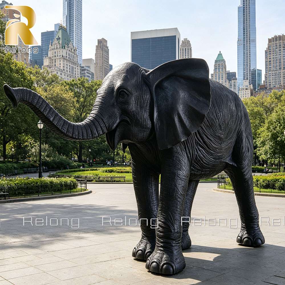 Lifesize African elephant statue