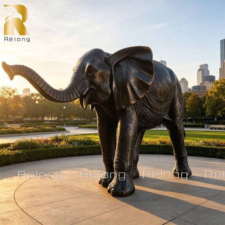Outdoor Large African elephant statue