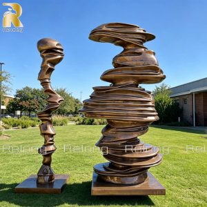 bronze tornado sculpture